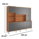 Ver imagem 7 de Kit Cozinha Compacta 260cm 12 Portas e 3 Gavetas Pulse Lukaliam Móveis