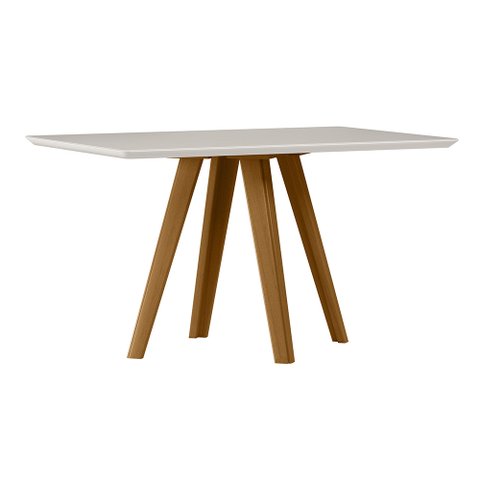 Mesa Mariah 135x90cm - Ypê/off White Newceval