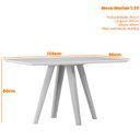 Ver imagem 2 de Mesa Mariah 135x90cm - Ypê/off White Newceval