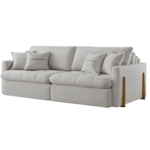 Sofá Cama Retrátil e Reclinável Lisboa 200cm Braço 10cm Meu Sofá Online