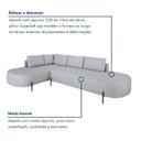 Ver imagem 7 de Sofá de Canto Orgânico 4 Lugares 265cm Base de Ferro Chaise Esquerda Luna YesCasa