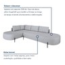 Sofá de Canto Orgânico 4 Lugares 265cm Base de Ferro Chaise Esquerda Luna - 7