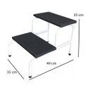 Ver imagem 2 de Escada Escadinha 2 Degraus para Maca e Depilação Medcombo Escada Clínica 02 Degraus Inox Piso em Mdf