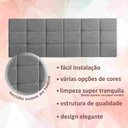 Ver imagem 6 de Cabeceira para Cama Casal Bia1,60 Estofada Suede Cinza - Rede Móveis