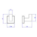 Ver imagem 2 de Cabide Quadratta Gold Red - Deca Deca Metais