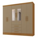 Ver imagem 2 de Guarda-Roupa Casal 6 Portas 3 Gavetas com Espelhos 100% MDF Berlin Espresso Móveis