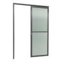 Ver imagem 1 de Porta de Correr Suspensa Vidrao Esq L.25 Cinza 210x70 Brimak