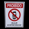 Placa de Sinalização Proibido Celular Ao Entrar Desligue - 2