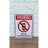Placa de Sinalização Proibido Celular Ao Entrar Desligue - 3