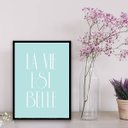 Ver imagem 2 de Quadro La Vie Est Belle 24x18cm - com vidro:Madeira branca