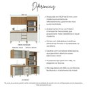 Ver imagem 4 de Cozinha Compacta Paris 4 Portas 2 Gavetas MDP 200cm Freijó e Branco