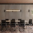 Ver imagem 2 de Kit 2 Cadeiras Office Tokyo Base Fixa Pp Preta Braços Fixos - Fratini