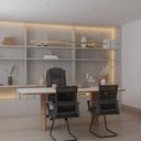 Ver imagem 1 de Kit 2 Cadeiras Office Tokyo Base Fixa Pp Preta Braços Fixos - Fratini