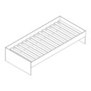 Ver imagem 6 de Bicama Solteiro Mdf Branco com 02 Grades e Cabeceira Anatômica Mobilistore