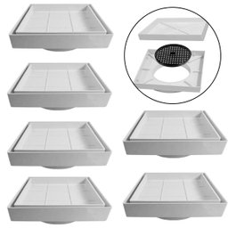 Ralo Invisível Tampa Oculta Sifonado 10x10cm | Utilimix | Kit 06 Un - 5