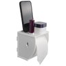 Suporte Acrílico Porta Papel Higiênico de Parede Branco - 6