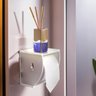 Suporte Acrílico Porta Papel Higiênico de Parede Branco - 7