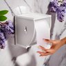Suporte Acrílico Porta Papel Higiênico de Parede Branco - 1