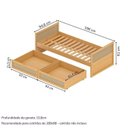 Ver imagem 3 de Cama Solteiro Madeira Maciça com Gavetas Magna Kids Casatema MadeiraOriginals Marrom/Natural