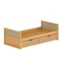 Ver imagem 2 de Cama Solteiro Madeira Maciça com Gavetas Magna Kids Casatema MadeiraOriginals Marrom/Natural