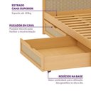 Ver imagem 5 de Cama Solteiro Madeira Maciça com Gavetas Magna Kids Casatema MadeiraOriginals Marrom/Natural