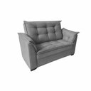 Ver imagem 2 de Sofá Alice 2 Lugares Compacto Suede com Espuma D-28 Cinza Chumbo Império Decor