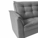 Ver imagem 4 de Sofá Alice 2 Lugares Compacto Suede com Espuma D-28 Cinza Chumbo Império Decor