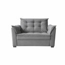 Ver imagem 7 de Sofá Alice 2 Lugares Compacto Suede com Espuma D-28 Cinza Chumbo Império Decor