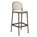Ver imagem 4 de Banqueta Gourmet Alta 47cm X 76cm Polipropileno Rattan 2 Un Cor:cinza