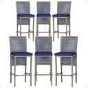 Ver imagem 1 de 6 Banqueta em Alumínio Roma Fendi Corda Náutica Tecido 10