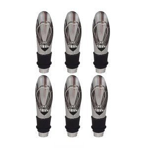 Kit 6 Bicos Dosador Tampa Rolha Garrafa de Vinho Inox