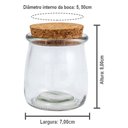 Ver imagem 4 de 8 Porta Tempero Condimento Grande Vidro Grosso Rolha 190ml