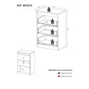 Ver imagem 4 de Cômoda Infantil com 3 Gavetas Doce de Leite Multimóveis Mp2676 Madeirado/branco