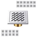Ver imagem 1 de Ralo Inox 10x10 Banheiro Anti Odor Kit 22 Uni Anti Inseto Lavabo Higienico Lavanderia Duravel Resist