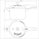 Ver mais imagens de Panela de Pressão Tramontina Vancouver Alumínio Revestimento Antiaderente Starflon T1 Vermelha 4,5l
