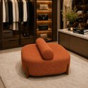 Ver imagem 3 de Poltrona Organica Ilha Bouclé p/ Closet e Consultório:Terracota/Liso