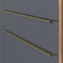 Ver imagem 5 de Balcão Cozinha Modular 100% MDF Édez Uno, 1 Porta e 3 Gavetas, Grafite e Louro Freijó