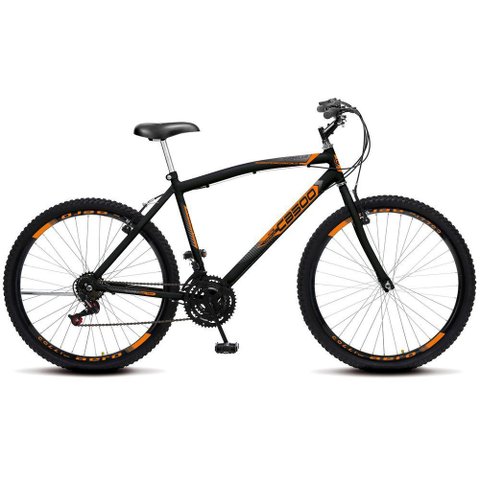 Bicicleta Cazelle Cb 500, Aro 26 Comum Natural, 36 Raias, 18 Marchas, Freios V-brake e Suporte de Gu