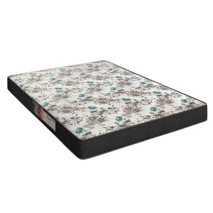 Colchão Casal PORTOBEL Espuma D33 Paris 138x188x14 Branco Preto - Portobel