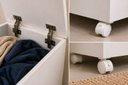 Ver imagem 7 de Baú Organizador Multiuso com Rodízios para Lavanderia Banheiro Quarto