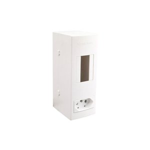 Caixa de Sobrepor Margirius Slim Cp2-01 com Corte para Disjuntor e Tomada 2p+t 20a Branca