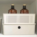 Ver imagem 2 de Conjunto 6 Cestos Organizadores 8,2l Flow Bege 34x27x9cm Lavanderia Banheiro Closet