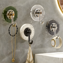 Ver imagem 3 de Kit 4 Gancho Organizador Parede Multicolorido Transparente Decoração Moderna