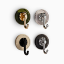 Ver imagem 1 de Kit 4 Gancho Organizador Parede Multicolorido Transparente Decoração Moderna