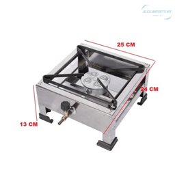 Fogão Portátil Fogareiro Inox Alta Pressão 1 Boca - 3
