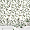 Ver imagem 2 de Papel de Parede Animal Florais Verdes Cheio de Aves Gh Papel de Parede 3,3m