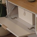 Ver mais imagens de Painel para TV até 70 Polegadas MDF 180cmx166,3cm Home Ferrara de Linea Brasil Branco Canela/Off White