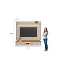Ver imagem 5 de Painel para TV até 70 Polegadas MDF 180cmx166,3cm Home Ferrara de Linea Brasil Branco Canela/Off White