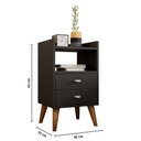 Ver imagem 4 de Mesa De Cabeceira Retrô Pés Palito Em Madeira Maciça Várias Cores MVD Móveis