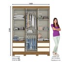 Ver imagem 2 de Guarda Roupa 3 Portas 4 Gavetas com Espelho Lema Henn